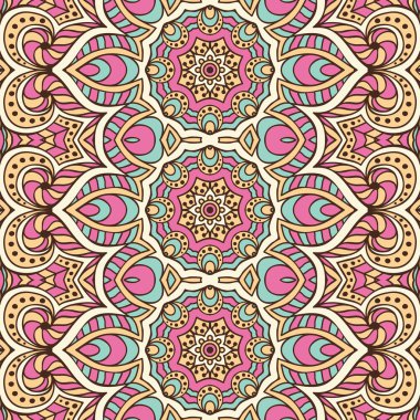 etnik çiçek seamless modeli