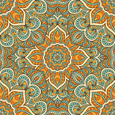 etnik çiçek seamless modeli