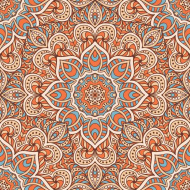 etnik çiçek seamless modeli