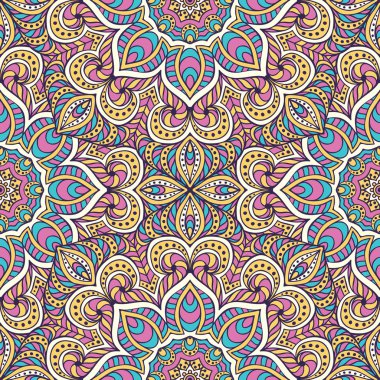 etnik çiçek seamless modeli