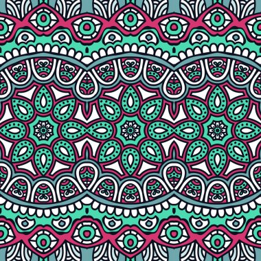 etnik çiçek seamless modeli