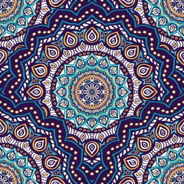 etnik çiçek seamless modeli