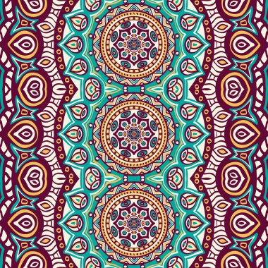 etnik çiçek seamless modeli