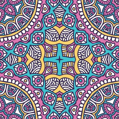 etnik çiçek seamless modeli