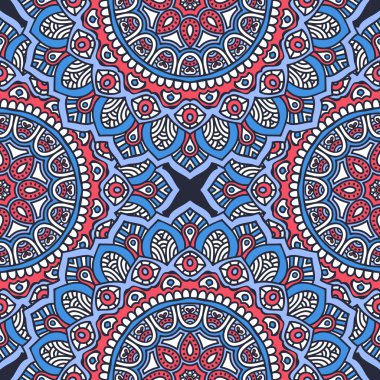 etnik çiçek seamless modeli