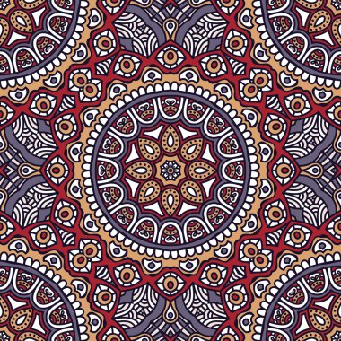 etnik çiçek seamless modeli