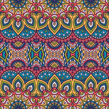 etnik çiçek seamless modeli