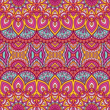 etnik çiçek seamless modeli