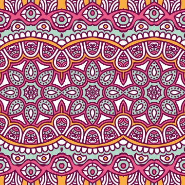 etnik çiçek seamless modeli