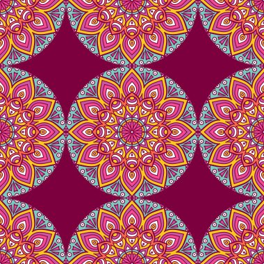 etnik çiçek seamless modeli