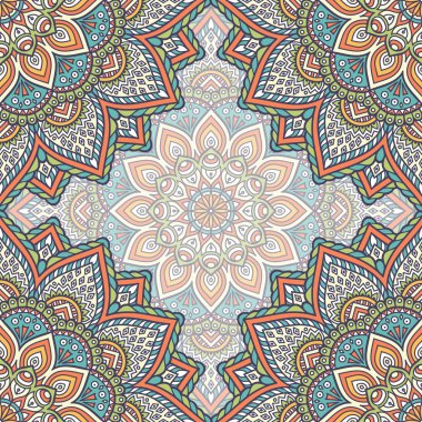 etnik çiçek seamless modeli