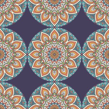 etnik çiçek seamless modeli