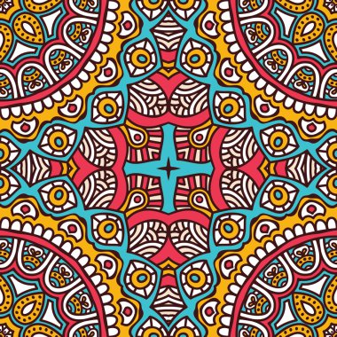 etnik çiçek seamless modeli