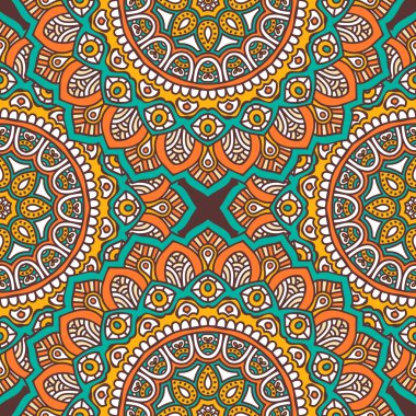 etnik çiçek seamless modeli