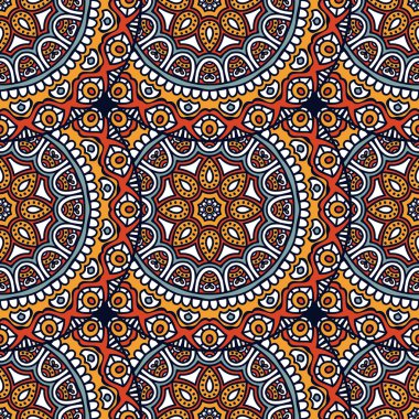 etnik çiçek seamless modeli