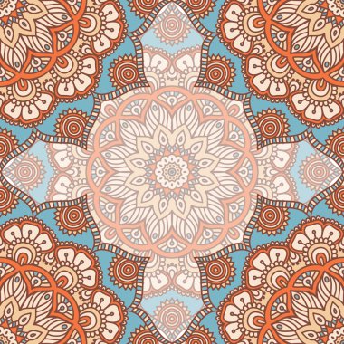 etnik çiçek seamless modeli