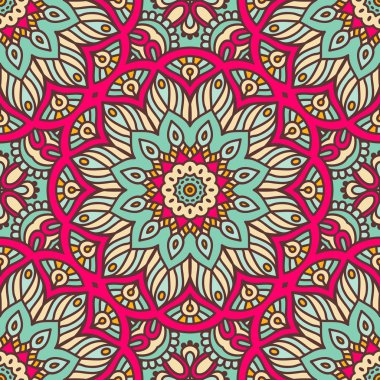 etnik çiçek seamless modeli