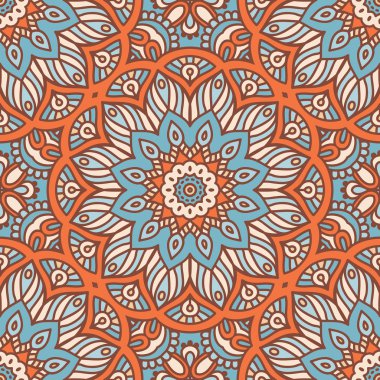 etnik çiçek seamless modeli