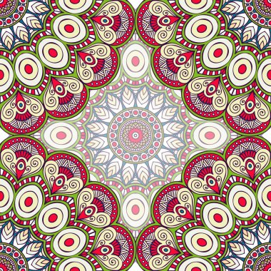 etnik çiçek seamless modeli