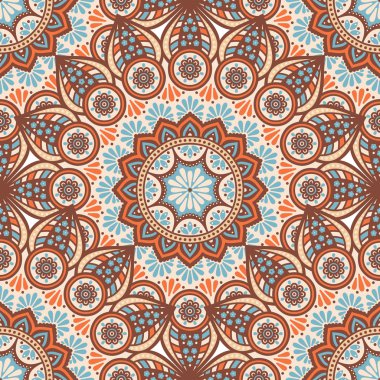 etnik çiçek seamless modeli