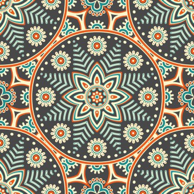 etnik çiçek seamless modeli