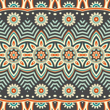 etnik çiçek seamless modeli