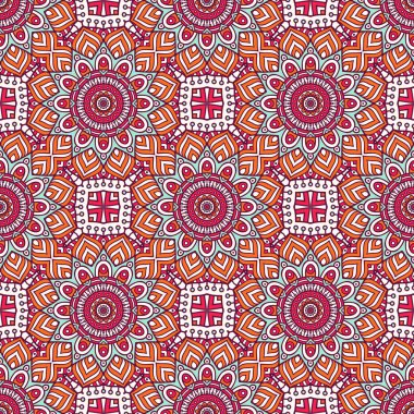 etnik çiçek seamless modeli