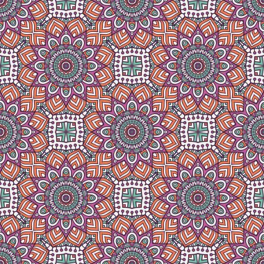 etnik çiçek seamless modeli