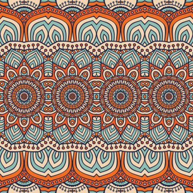 etnik çiçek seamless modeli