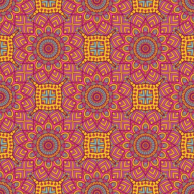 etnik çiçek seamless modeli