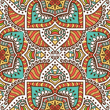 etnik çiçek seamless modeli