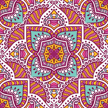 etnik çiçek seamless modeli