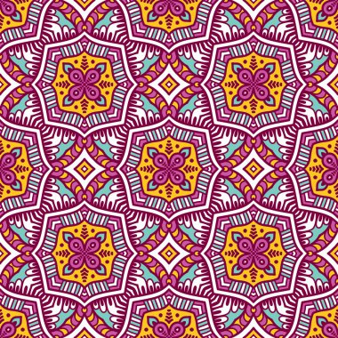 etnik çiçek seamless modeli