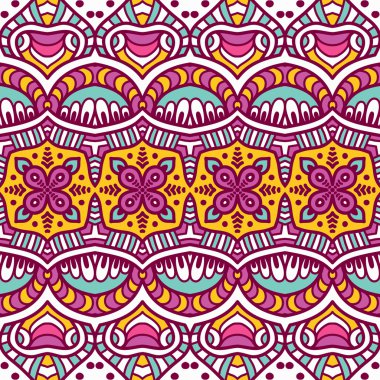 etnik çiçek seamless modeli