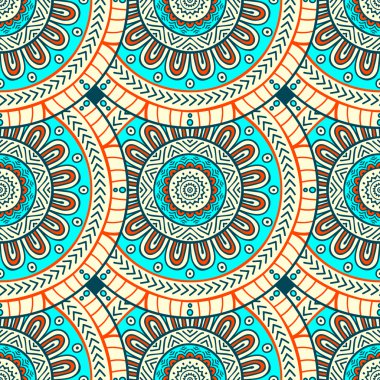 etnik çiçek seamless modeli