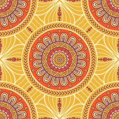 etnik çiçek seamless modeli