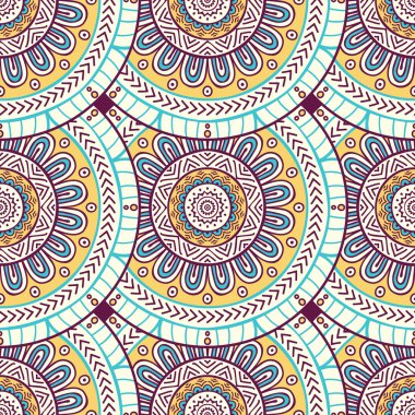 etnik çiçek seamless modeli