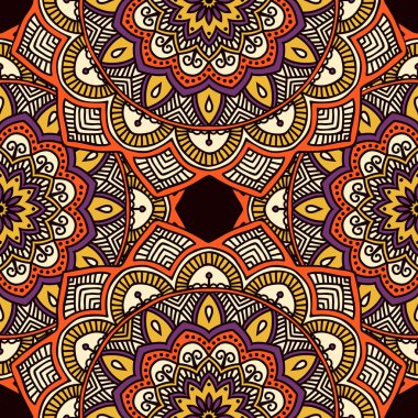 etnik çiçek seamless modeli