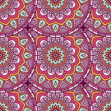 etnik çiçek seamless modeli