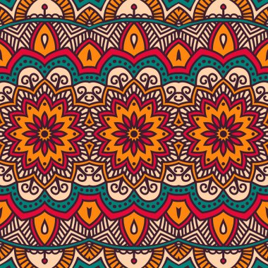 etnik çiçek seamless modeli