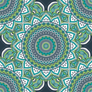 etnik çiçek seamless modeli