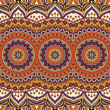 etnik çiçek seamless modeli