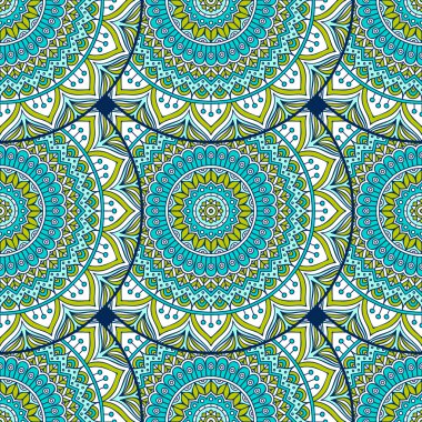 etnik çiçek seamless modeli