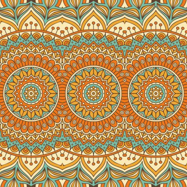 etnik çiçek seamless modeli