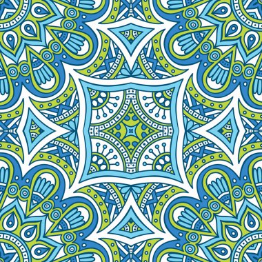 etnik çiçek seamless modeli