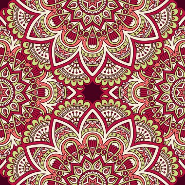 etnik çiçek seamless modeli