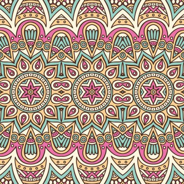 etnik çiçek seamless modeli