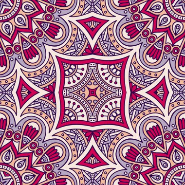 etnik çiçek seamless modeli