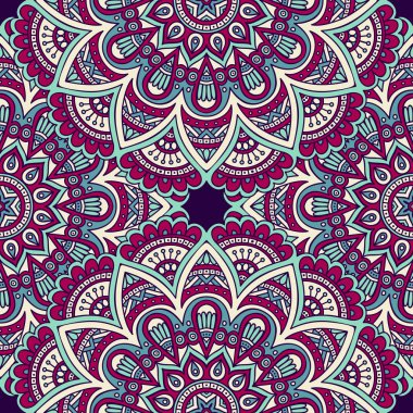 etnik çiçek seamless modeli