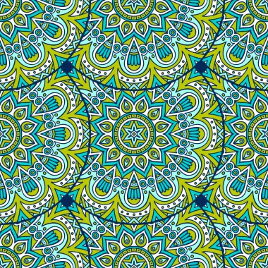 etnik çiçek seamless modeli